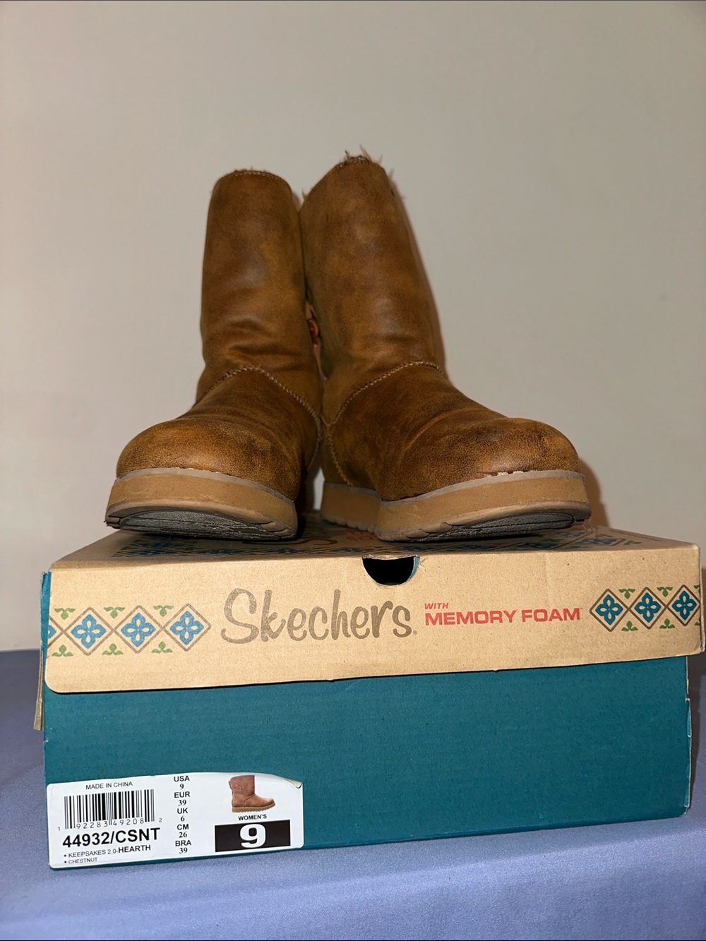Skechers Women’s Tan Slip-On Casual Boots